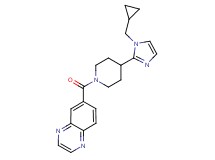 6-({4-[1-(cyclopropylmethyl)-1H-imidazol-2-yl]piperidin-1-yl}carbonyl)quinoxaline