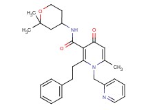 N-(2,2-dimethyltetrahydro-2H-pyran-4-yl)-6-methyl-4-oxo-2-(2-phenylethyl)-1-(2-pyridinylmethyl)-1,4-dihydro-3-pyridinecarboxamide