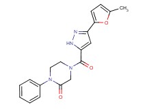 4-{[3-(5-methyl-2-furyl)-1H-pyrazol-5-yl]carbonyl}-1-phenyl-2-piperazinone