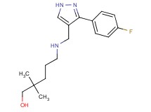 5-({[3-(4-fluorophenyl)-1H-pyrazol-4-yl]methyl}amino)-2,2-dimethylpentan-1-ol