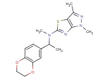 N-[1-(2,3-dihydro-1,4-benzodioxin-6-yl)ethyl]-N,1,3-trimethyl-1H-pyrazolo[3,4-d][1,3]thiazol-5-amine