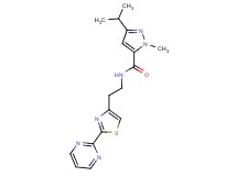 3-isopropyl-1-methyl-N-[2-(2-pyrimidin-2-yl-1,3-thiazol-4-yl)ethyl]-1H-pyrazole-5-carboxamide