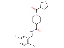 1-(cyclopentylcarbonyl)-N-(5-fluoro-2-methylbenzyl)-4-piperidinecarboxamide
