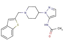 N-{1-[1-(1-benzothien-2-ylmethyl)-4-piperidinyl]-1H-pyrazol-5-yl}acetamide