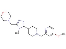 4-[(5-{1-[(4-methoxypyridin-2-yl)methyl]piperidin-4-yl}-4-methyl-4H-1,2,4-triazol-3-yl)methyl]morpholine