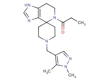 1'-[(1,5-dimethyl-1H-pyrazol-4-yl)methyl]-5-propionyl-1,5,6,7-tetrahydrospiro[imidazo[4,5-c]pyridine-4,4'-piperidine]