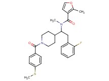 N-(2-(2-fluorophenyl)-1-{1-[4-(methylthio)benzoyl]-4-piperidinyl}ethyl)-N,2-dimethyl-3-furamide