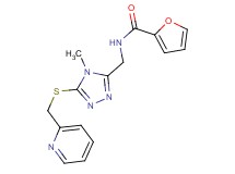 N-({4-methyl-5-[(2-pyridinylmethyl)thio]-4H-1,2,4-triazol-3-yl}methyl)-2-furamide
