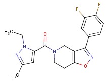 3-(3,4-difluorophenyl)-5-[(1-ethyl-3-methyl-1H-pyrazol-5-yl)carbonyl]-4,5,6,7-tetrahydroisoxazolo[4,5-c]pyridine