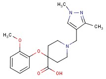 1-[(1,3-dimethyl-1H-pyrazol-4-yl)methyl]-4-(2-methoxyphenoxy)piperidine-4-carboxylic acid