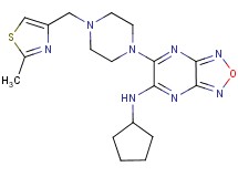N-cyclopentyl-6-{4-[(2-methyl-1,3-thiazol-4-yl)methyl]-1-piperazinyl}[1,2,5]oxadiazolo[3,4-b]pyrazin-5-amine