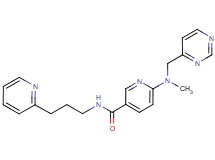 6-[methyl(pyrimidin-4-ylmethyl)amino]-N-(3-pyridin-2-ylpropyl)nicotinamide