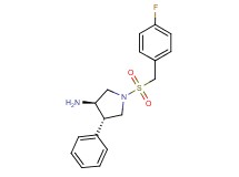 (3R*,4S*)-1-[(4-fluorobenzyl)sulfonyl]-4-phenylpyrrolidin-3-amine
