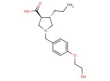 (3S*,4S*)-1-[4-(2-hydroxyethoxy)benzyl]-4-propyl-3-pyrrolidinecarboxylic acid