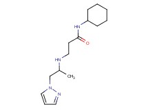 N-cyclohexyl-3-{[1-methyl-2-(1H-pyrazol-1-yl)ethyl]amino}propanamide
