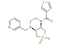 (4aR*,7aS*)-1-(pyridin-3-ylmethyl)-4-(3-thienylcarbonyl)octahydrothieno[3,4-b]pyrazine 6,6-dioxide