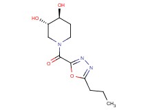 (3S*,4S*)-1-[(5-propyl-1,3,4-oxadiazol-2-yl)carbonyl]piperidine-3,4-diol
