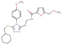 N-{2-[5-[(cyclohexylmethyl)thio]-4-(4-methoxyphenyl)-4H-1,2,4-triazol-3-yl]ethyl}-5-(methoxymethyl)-2-furamide