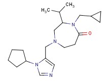 1-[(1-cyclopentyl-1H-imidazol-5-yl)methyl]-4-(cyclopropylmethyl)-3-isopropyl-1,4-diazepan-5-one