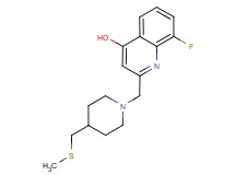8-fluoro-2-({4-[(methylthio)methyl]piperidin-1-yl}methyl)quinolin-4-ol