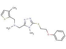 N-methyl-1-{4-methyl-5-[(2-phenoxyethyl)thio]-4H-1,2,4-triazol-3-yl}-N-[(3-methyl-2-thienyl)methyl]methanamine