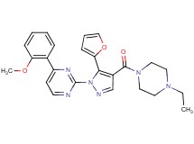 2-[4-[(4-ethyl-1-piperazinyl)carbonyl]-5-(2-furyl)-1H-pyrazol-1-yl]-4-(2-methoxyphenyl)pyrimidine