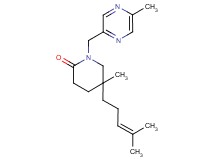 5-methyl-5-(4-methylpent-3-en-1-yl)-1-[(5-methylpyrazin-2-yl)methyl]piperidin-2-one
