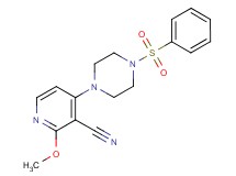 2-methoxy-4-[4-(phenylsulfonyl)-1-piperazinyl]nicotinonitrile