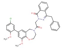 4-benzyl-2-{2-[7-(5-chloro-2-methoxyphenyl)-9-methoxy-2,3-dihydro-1,4-benzoxazepin-4(5H)-yl]-2-oxoethyl}-1(2H)-phthalazinone
