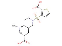 3-{[(3R*,4S*)-3-(2-carboxyethyl)-4-(dimethylamino)piperidin-1-yl]sulfonyl}thiophene-2-carboxylic acid