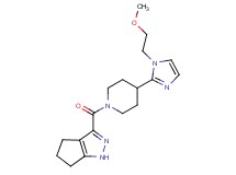 3-({4-[1-(2-methoxyethyl)-1H-imidazol-2-yl]piperidin-1-yl}carbonyl)-1,4,5,6-tetrahydrocyclopenta[c]pyrazole