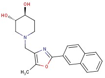 (3S*,4S*)-1-{[5-methyl-2-(2-naphthyl)-1,3-oxazol-4-yl]methyl}piperidine-3,4-diol