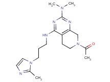 7-acetyl-N~2~,N~2~-dimethyl-N~4~-[3-(2-methyl-1H-imidazol-1-yl)propyl]-5,6,7,8-tetrahydropyrido[3,4-d]pyrimidine-2,4-diamine