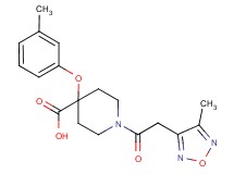 1-[(4-methyl-1,2,5-oxadiazol-3-yl)acetyl]-4-(3-methylphenoxy)piperidine-4-carboxylic acid