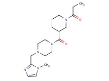 1-[(1-methyl-1H-imidazol-2-yl)methyl]-4-[(1-propionyl-3-piperidinyl)carbonyl]piperazine