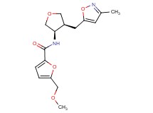 5-(methoxymethyl)-N-{(3R*,4S*)-4-[(3-methylisoxazol-5-yl)methyl]tetrahydrofuran-3-yl}-2-furamide