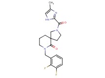 7-(2,3-difluorobenzyl)-2-[(4-methyl-1H-imidazol-2-yl)carbonyl]-2,7-diazaspiro[4.5]decan-6-one
