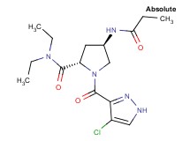 (4R)-1-[(4-chloro-1H-pyrazol-3-yl)carbonyl]-N,N-diethyl-4-(propionylamino)-L-prolinamide