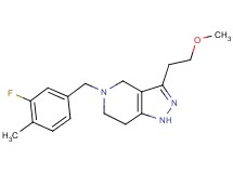 5-(3-fluoro-4-methylbenzyl)-3-(2-methoxyethyl)-4,5,6,7-tetrahydro-1H-pyrazolo[4,3-c]pyridine trifluoroacetate