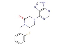 1-(2-fluorobenzyl)-4-(9H-purin-6-yl)-2-piperazinone trifluoroacetate