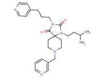 1-(3-methylbutyl)-8-(3-pyridinylmethyl)-3-[3-(4-pyridinyl)propyl]-1,3,8-triazaspiro[4.5]decane-2,4-dione