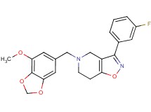 3-(3-fluorophenyl)-5-[(7-methoxy-1,3-benzodioxol-5-yl)methyl]-4,5,6,7-tetrahydroisoxazolo[4,5-c]pyridine