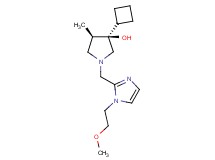 (3R*,4R*)-3-cyclobutyl-1-{[1-(2-methoxyethyl)-1H-imidazol-2-yl]methyl}-4-methyl-3-pyrrolidinol