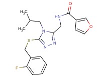 N-({5-[(2-fluorobenzyl)thio]-4-isobutyl-4H-1,2,4-triazol-3-yl}methyl)-3-furamide
