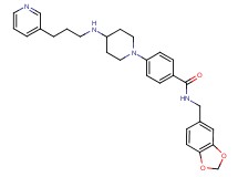 N-(1,3-benzodioxol-5-ylmethyl)-4-(4-{[3-(3-pyridinyl)propyl]amino}-1-piperidinyl)benzamide
