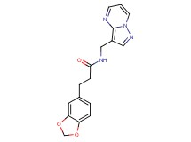 3-(1,3-benzodioxol-5-yl)-N-(pyrazolo[1,5-a]pyrimidin-3-ylmethyl)propanamide