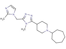 1-cycloheptyl-4-{4-methyl-5-[(2-methyl-1H-imidazol-1-yl)methyl]-4H-1,2,4-triazol-3-yl}piperidine