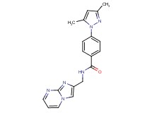 4-(3,5-dimethyl-1H-pyrazol-1-yl)-N-(imidazo[1,2-a]pyrimidin-2-ylmethyl)benzamide