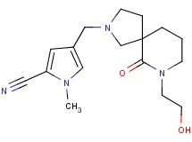 4-{[7-(2-hydroxyethyl)-6-oxo-2,7-diazaspiro[4.5]dec-2-yl]methyl}-1-methyl-1H-pyrrole-2-carbonitrile