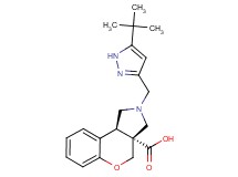 (3aR*,9bR*)-2-[(5-tert-butyl-1H-pyrazol-3-yl)methyl]-1,2,3,9b-tetrahydrochromeno[3,4-c]pyrrole-3a(4H)-carboxylic acid